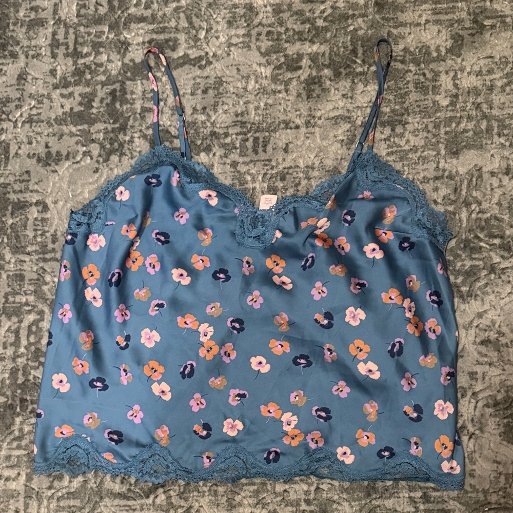 Victoria's Secret Blue Floral Camisole